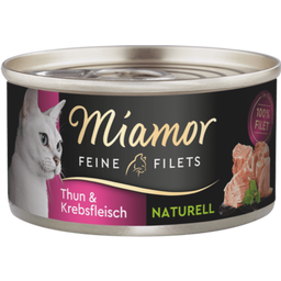 Miamor Filetti nel Loro Succo - Lattina da 80 g - Tonno+Granchio