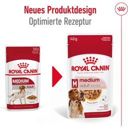 Royal Canin Medium Adult in Soße 10x140 g - 1.400 g