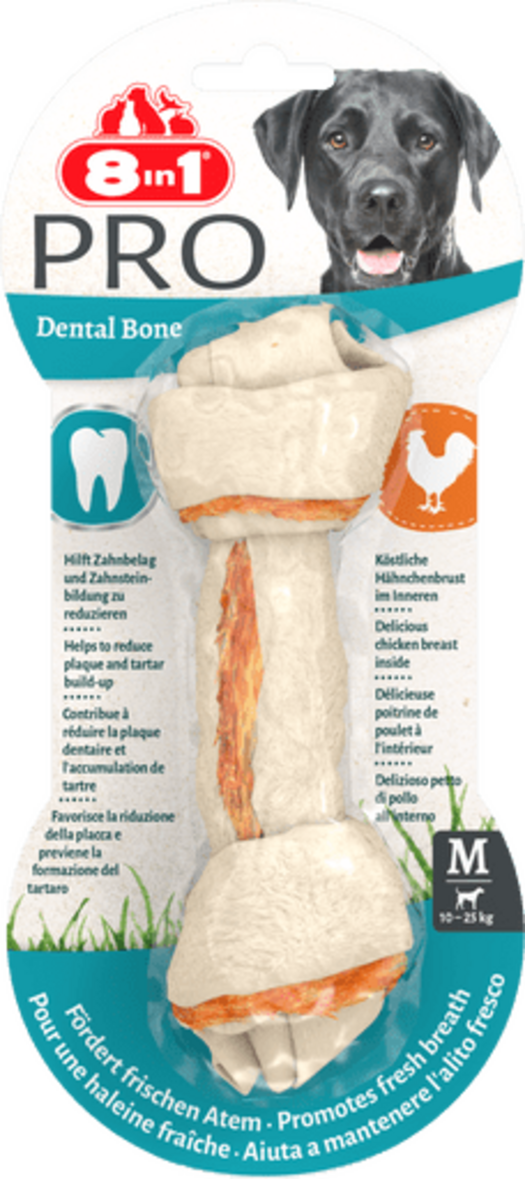 8in1 Delights Pro Dental Kauknochen - M