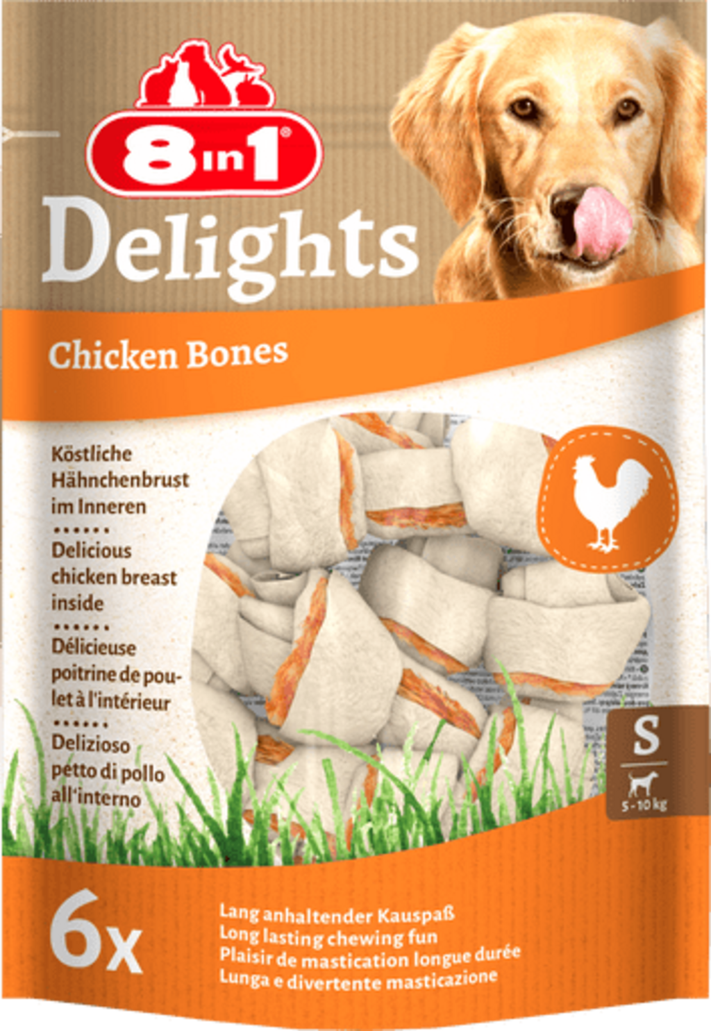 8in1 Delights Kauknochen - S, 6 Stk