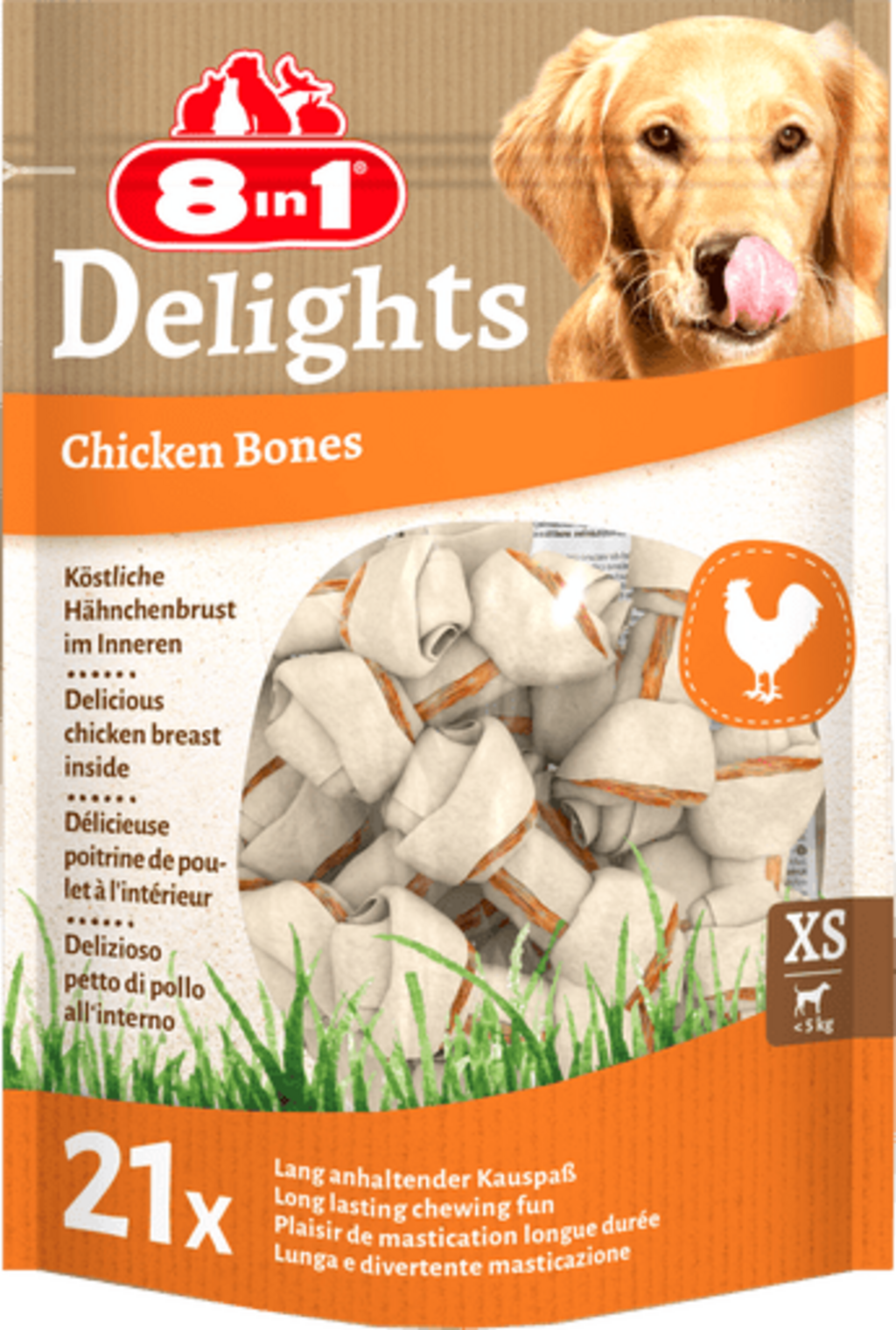 8in1 Delights Kauknochen - XS, 21 Stk