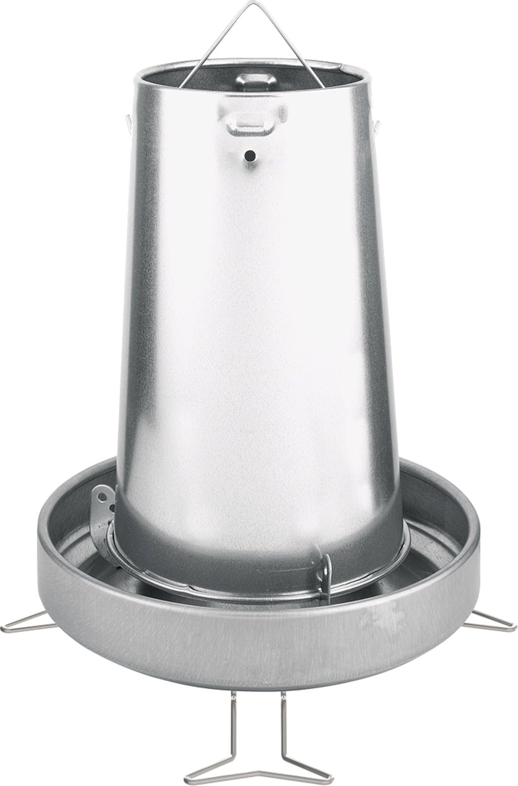 Duvoplus Galvanisierter Hühnerfutternapf mit Füßen - 10 kg