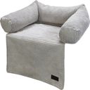 Designed by Lotte Couchkissen Hund Ribbed Hellgrau