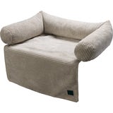 Designed by Lotte Couchkissen Hund Ribbed Hellgrau