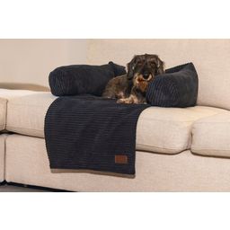 Designed by Lotte Couchkissen Hund Ribbed Anthrazit - 50x45 cm