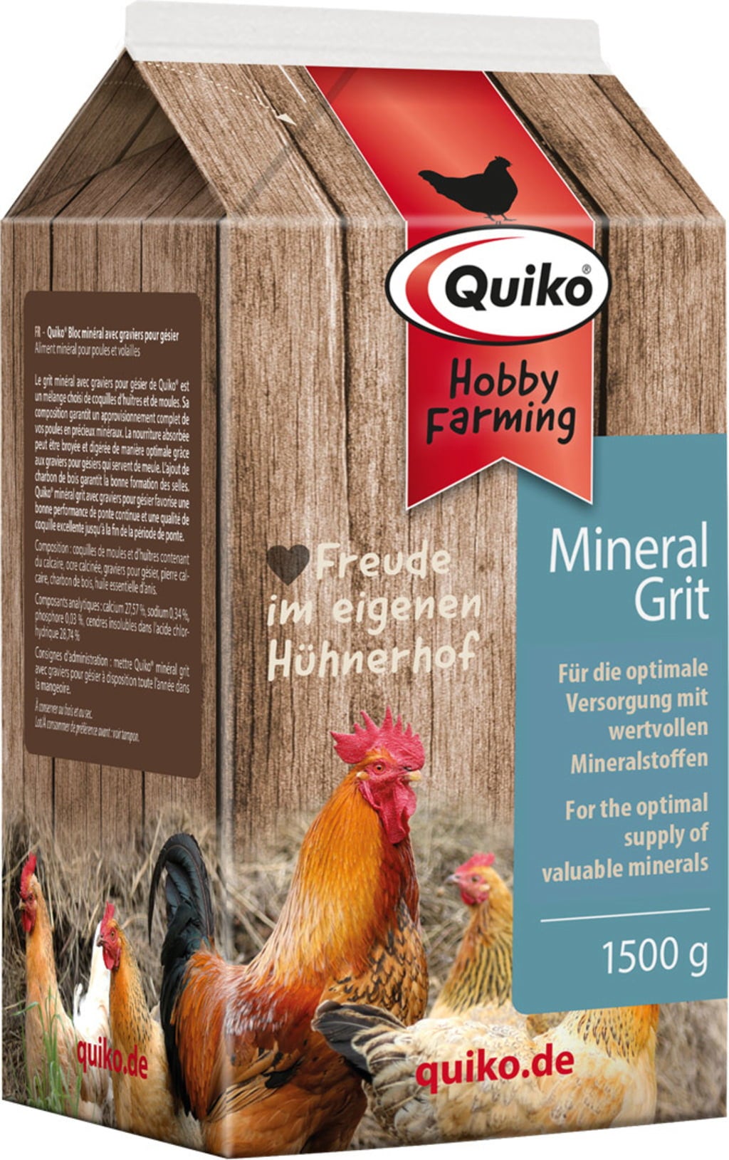 Mineralgrit mit Magenkiesel für Hühner, 1.500 g