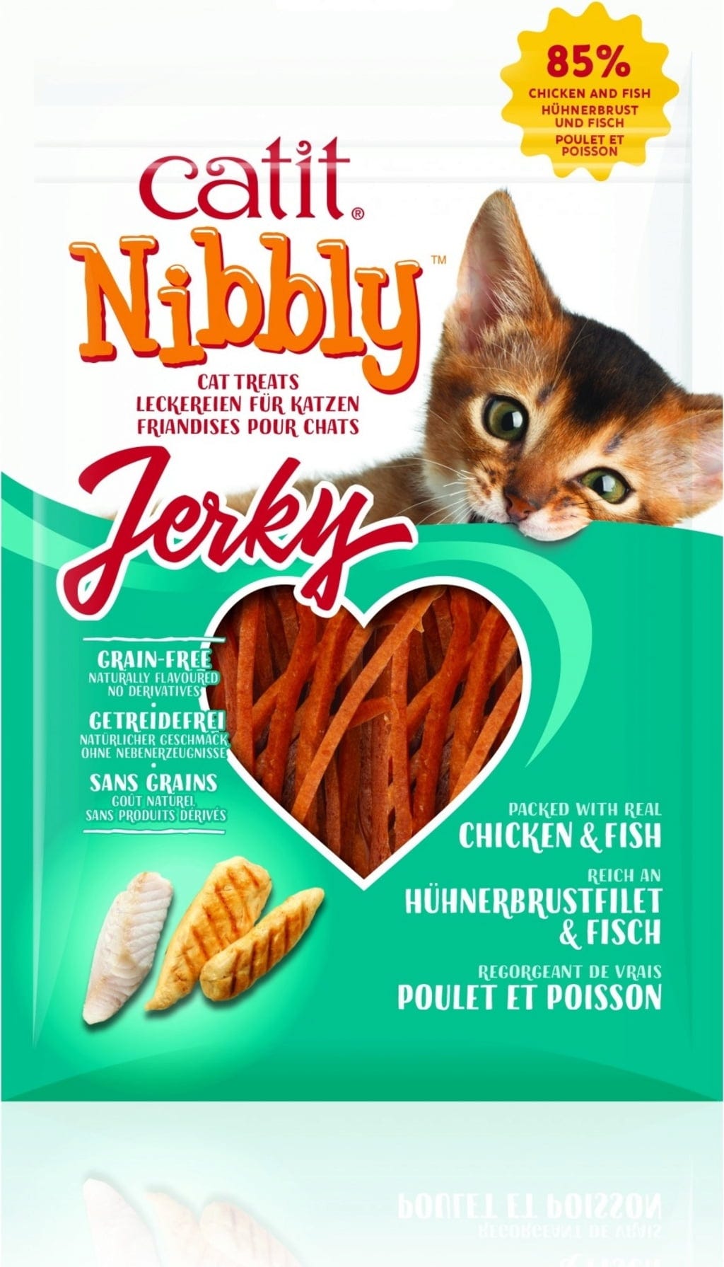 Catit Nibbly Jerky 30g - Hühnchen & Fisch