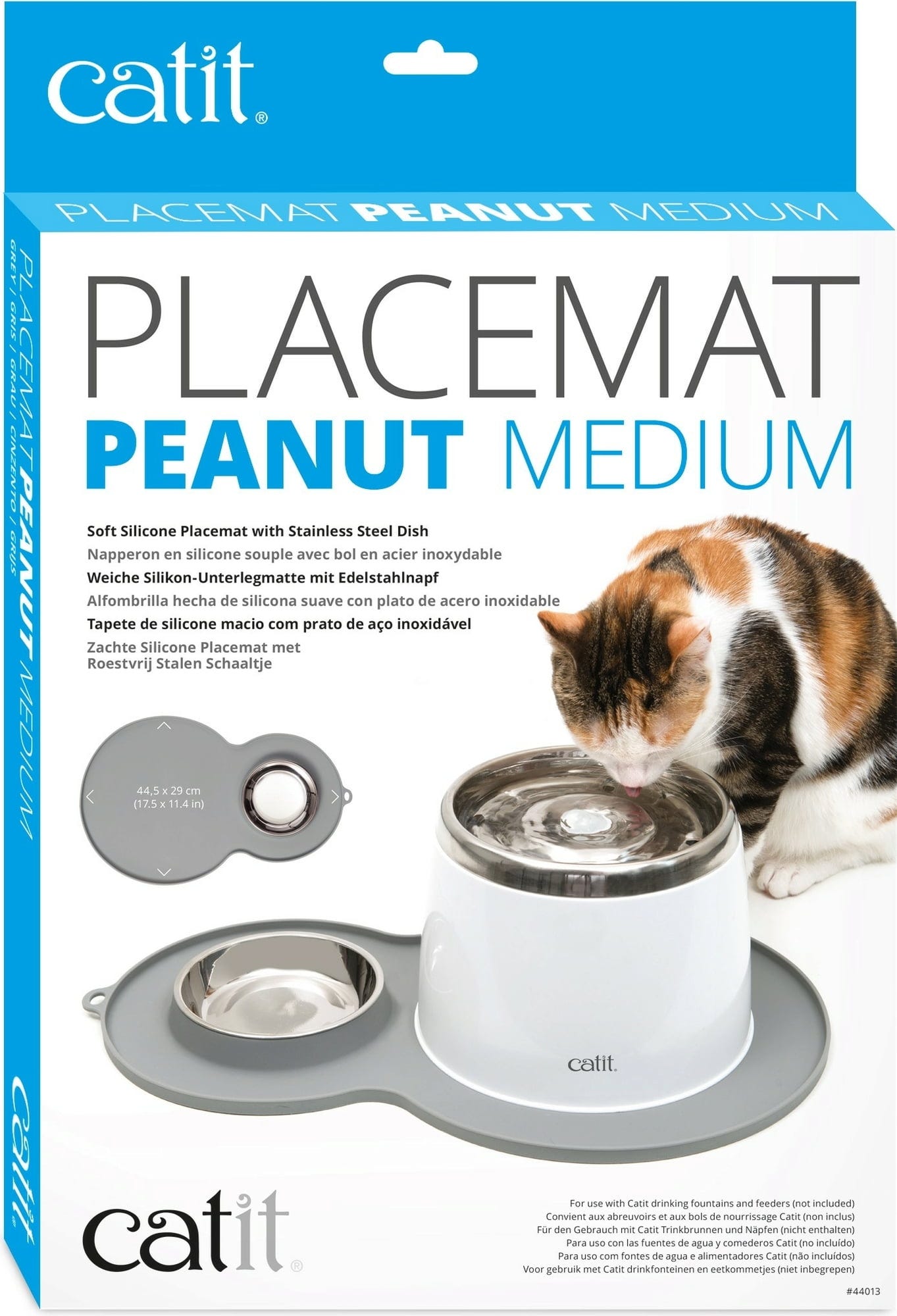 Catit Silikonmatte Erdnuss 46x29cm - grau