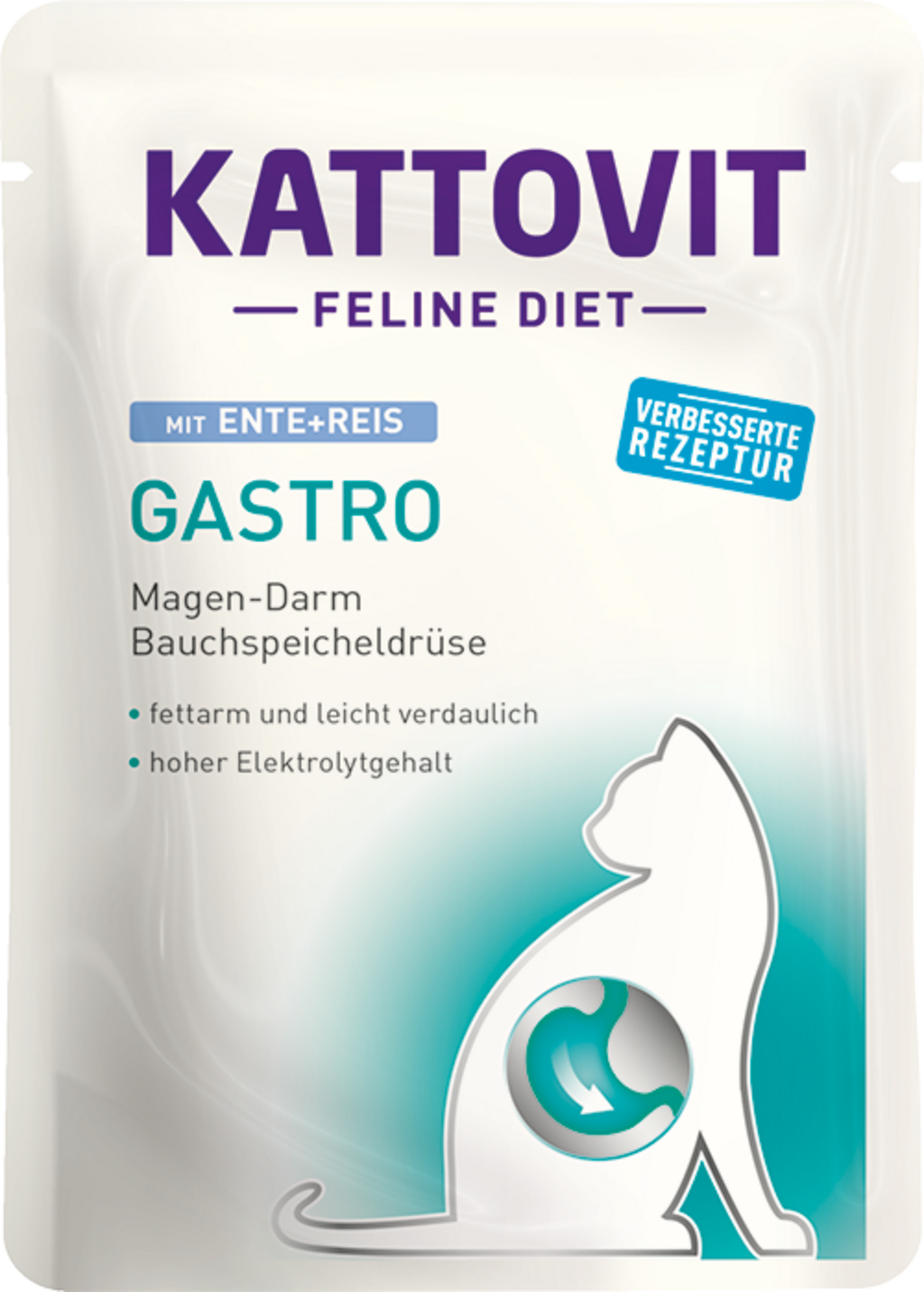 Kattovit Gastro Frischebeutel mit Reis - Ente + Reis