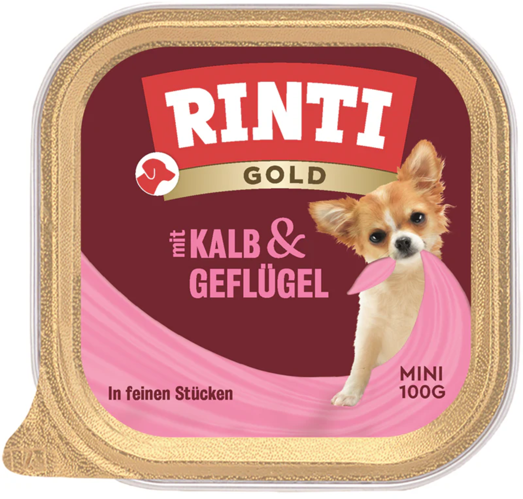 Rinti Gold Mini 100g Schale - Kalb&Geflügel