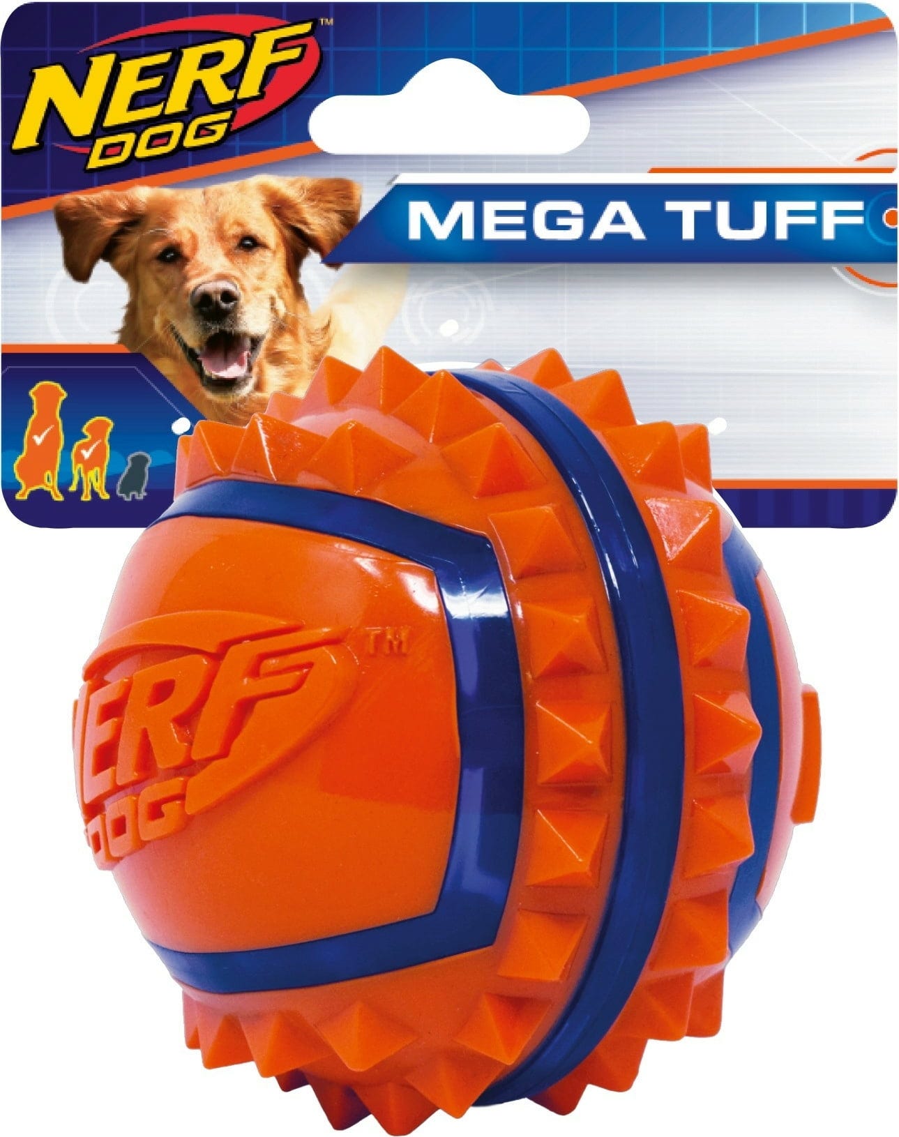 Nerf TPR Spike Ball blau/orange - 9 cm