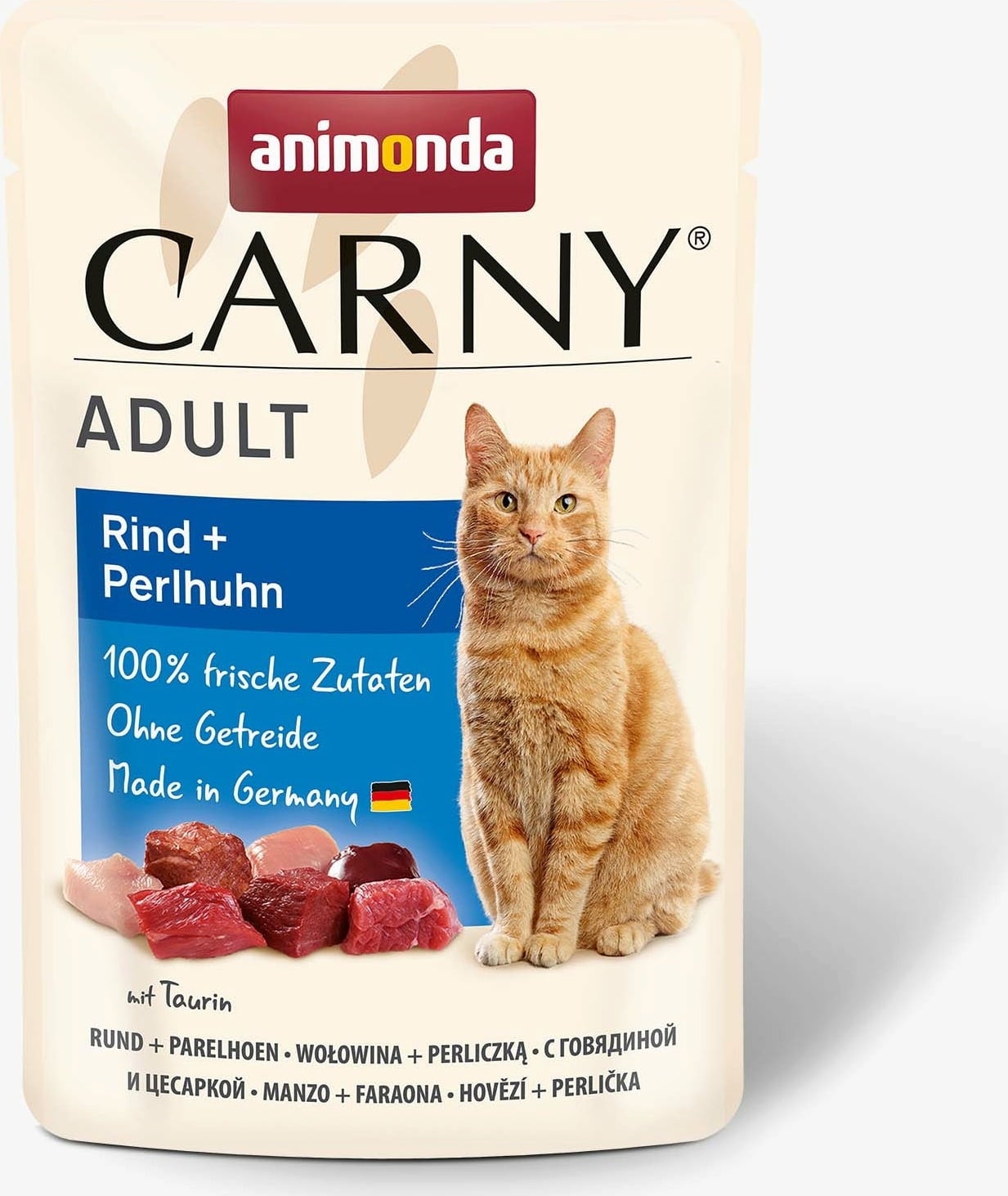 Carny Adult Frischebeutel 85g, Rind und Perlhuhn (85 g)