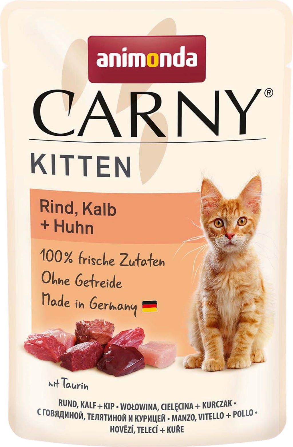 Animonda Carny Kitten Frischebeutel 85g - Rind, Kalb und Huhn