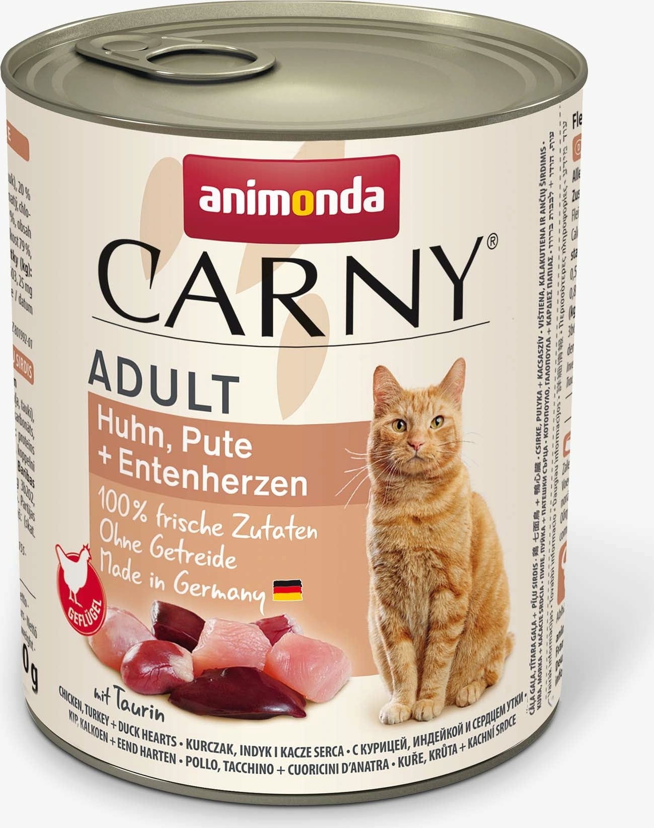 Animonda Carny Adult Huhn, Pute und Entenherzen - 800 g
