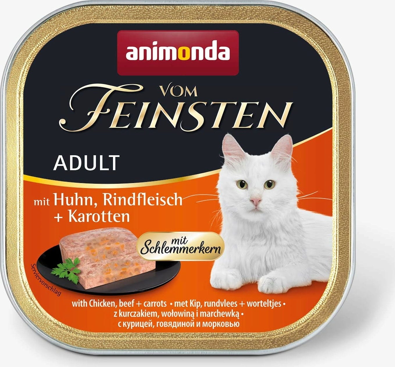 Animonda Vom Feinsten Adult mit Schlemmerkern Schale 100g - Huhn und Rind
