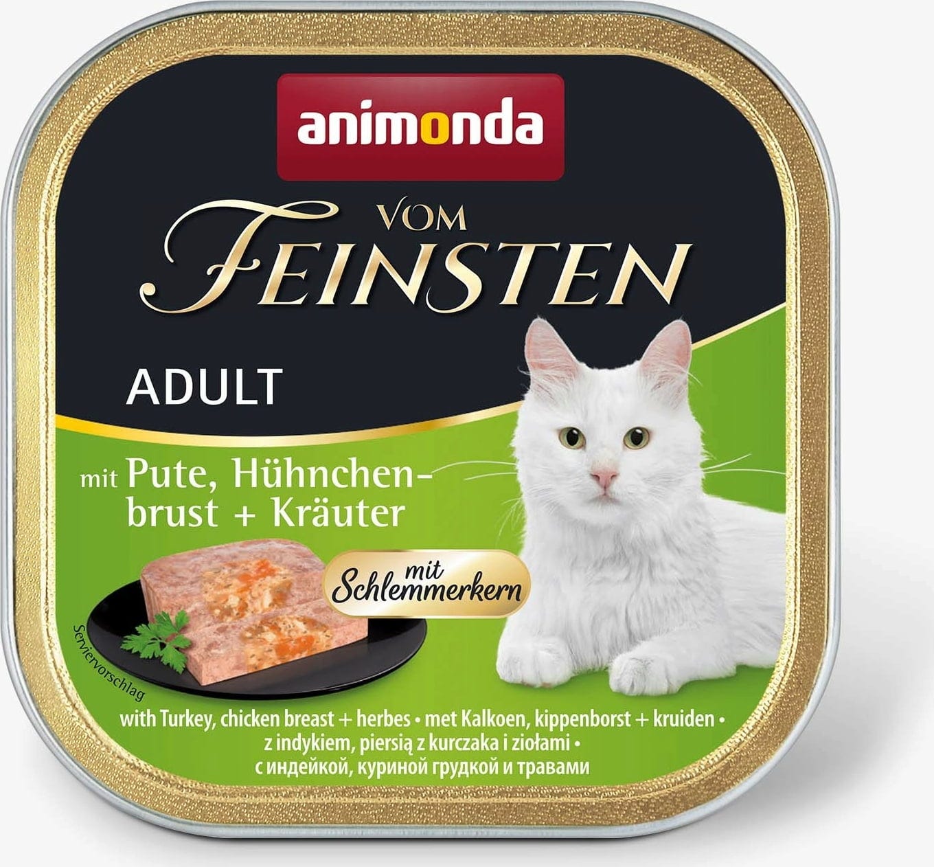 Animonda Vom Feinsten Adult mit Schlemmerkern Schale 100g - Pute und Kräuter