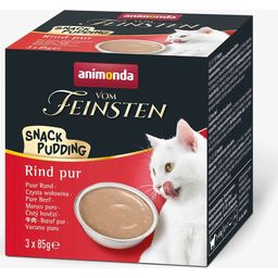 Vom Feinsten - prigrizek za mačke Snack Pudding - 3 x 85 g - Čista govedina