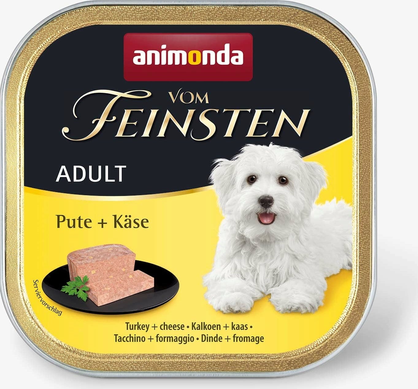 Animonda Vom Feinsten Adult Pastete Schale 150 g - Pute und Käse