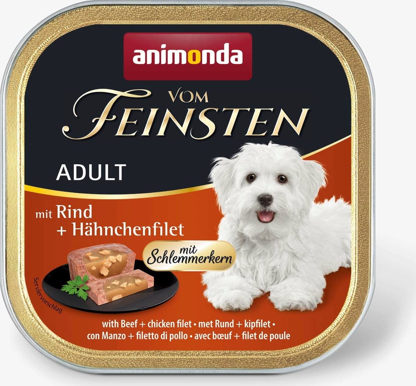 Animonda Vom Feinsten Adult Schlemmerkern Schale 150g - Rind und Hähnchen