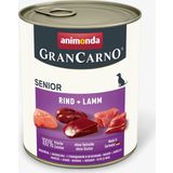 Mokra pasja hrana GranCarno Senior - govedina in jagnjetina