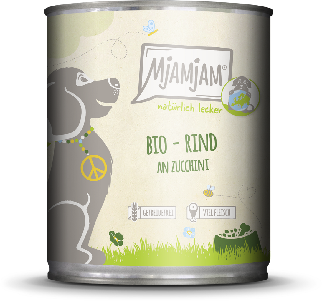 Mjamjam BIO Rind mit Zucchini - 800 g