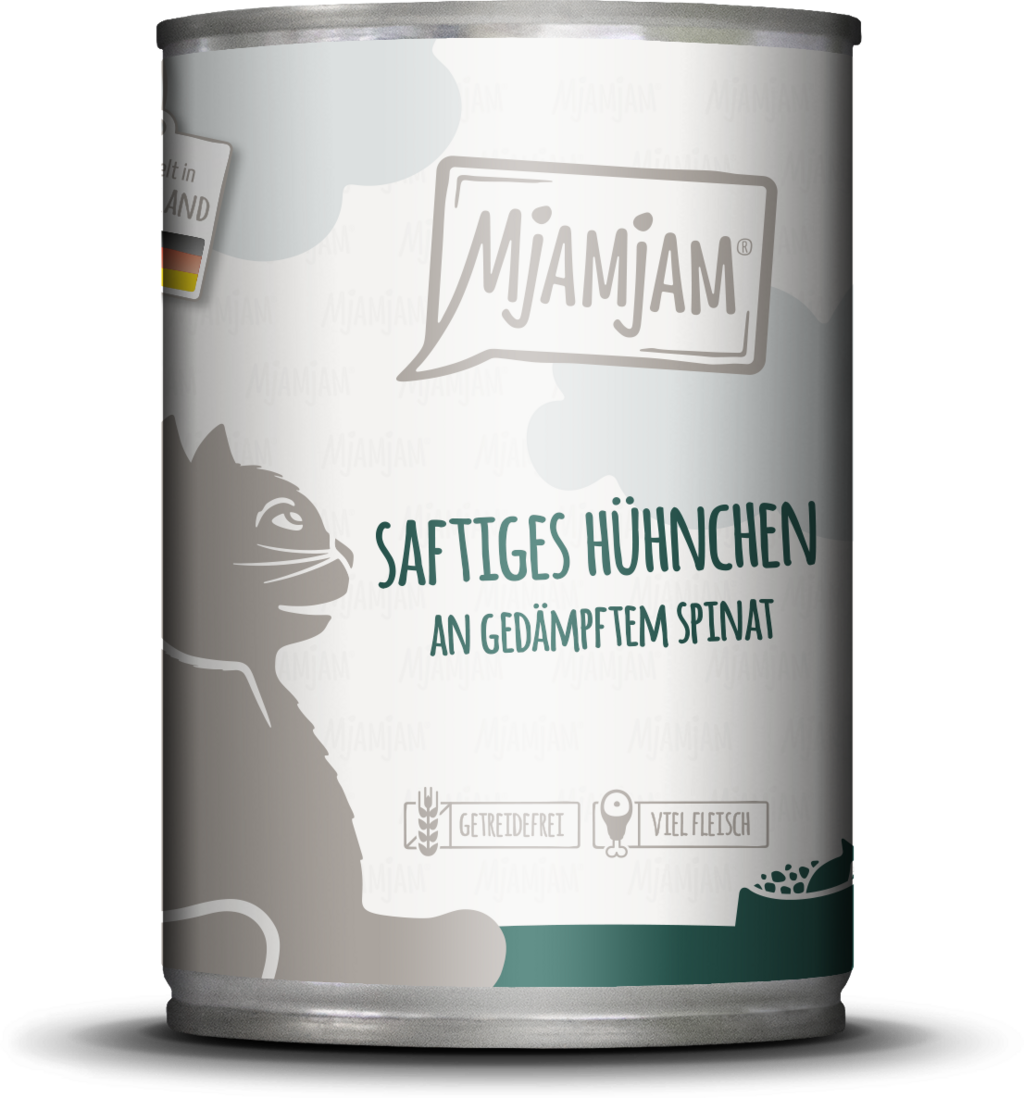Mjamjam Huhn und Spinat - 400 g