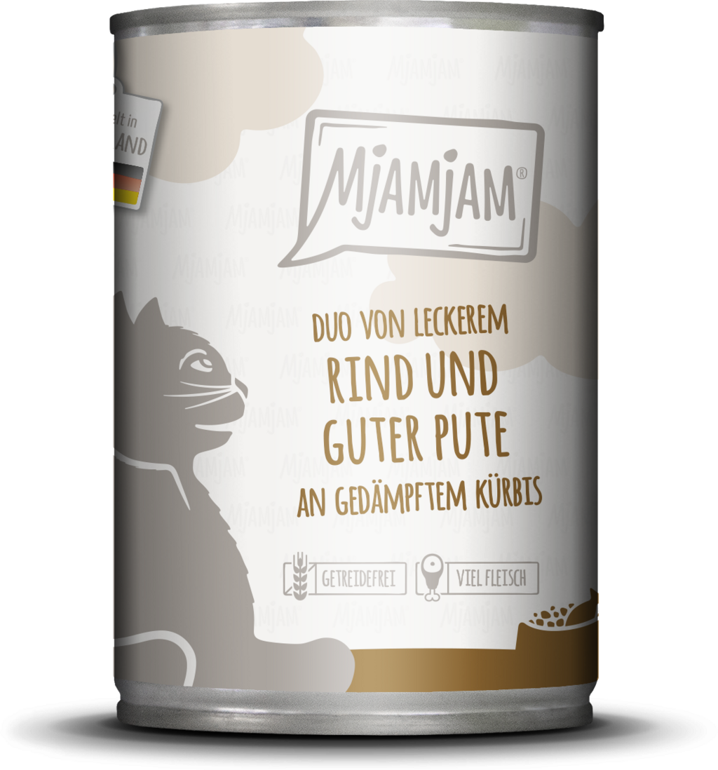 Mjamjam Rind, Pute und Kürbis - 400 g