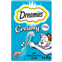 Dreamies Creamy Snack mit Lachs 4x10g