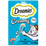 Dreamies Creamy Snack mit Lachs 4x10g