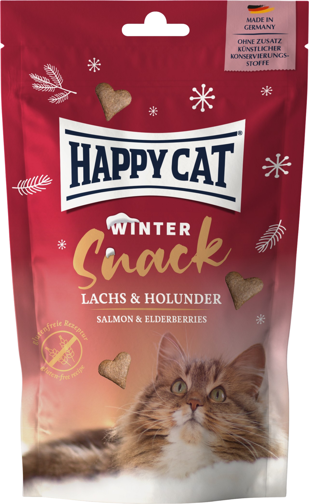 Happy Cat Winter Snack mit Lachs & Holunder