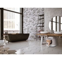 United Pets MINÙ - mačje stranišče s pokrovom - siva/bela