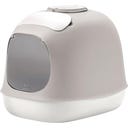 United Pets MINÙ - mačje stranišče s pokrovom - siva/bela