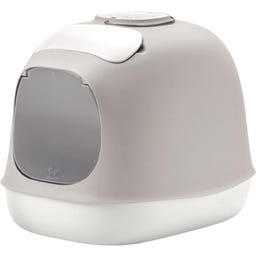 United Pets MINÙ - mačje stranišče s pokrovom - siva/bela