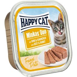 Happy Cat Minkas DuoPaté Rind und Kaninchen - 100 g