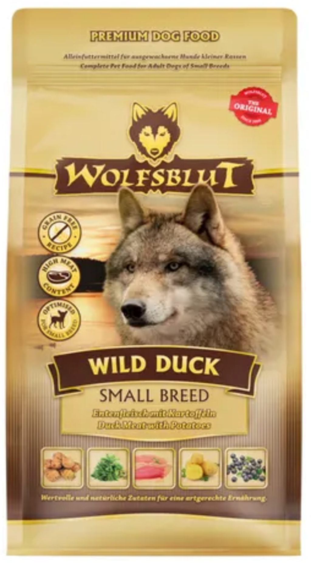 Hundetrockenfutter Wild Duck Small Breed Ente & Kartoffel