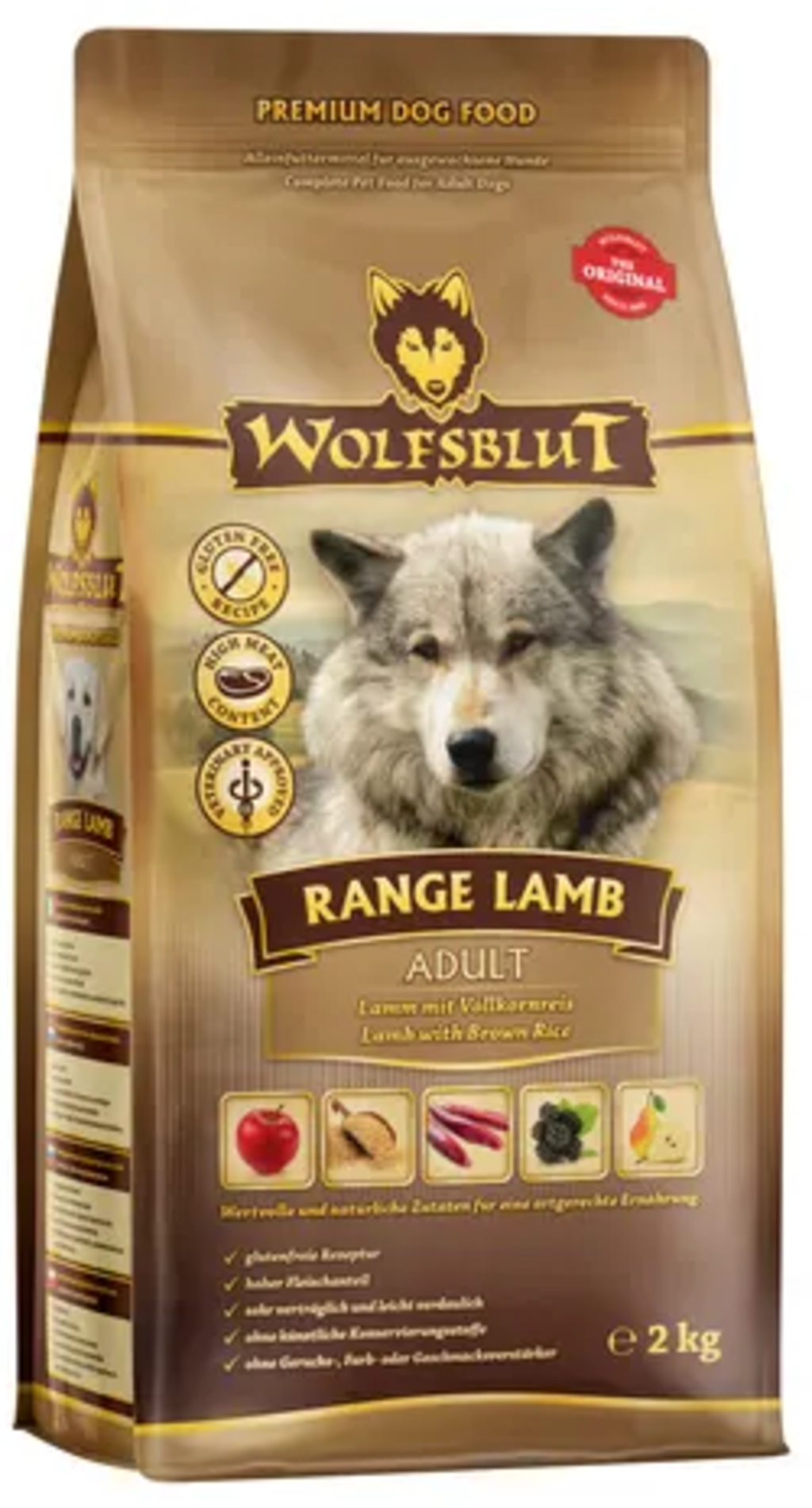 Hundetrockenfutter Range Lamb Lamm & Reis, 2 kg