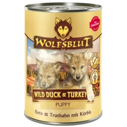 Mokra pasja hrana Wild Duck & Turkey Puppy - raca & puran z bučo - 395 g