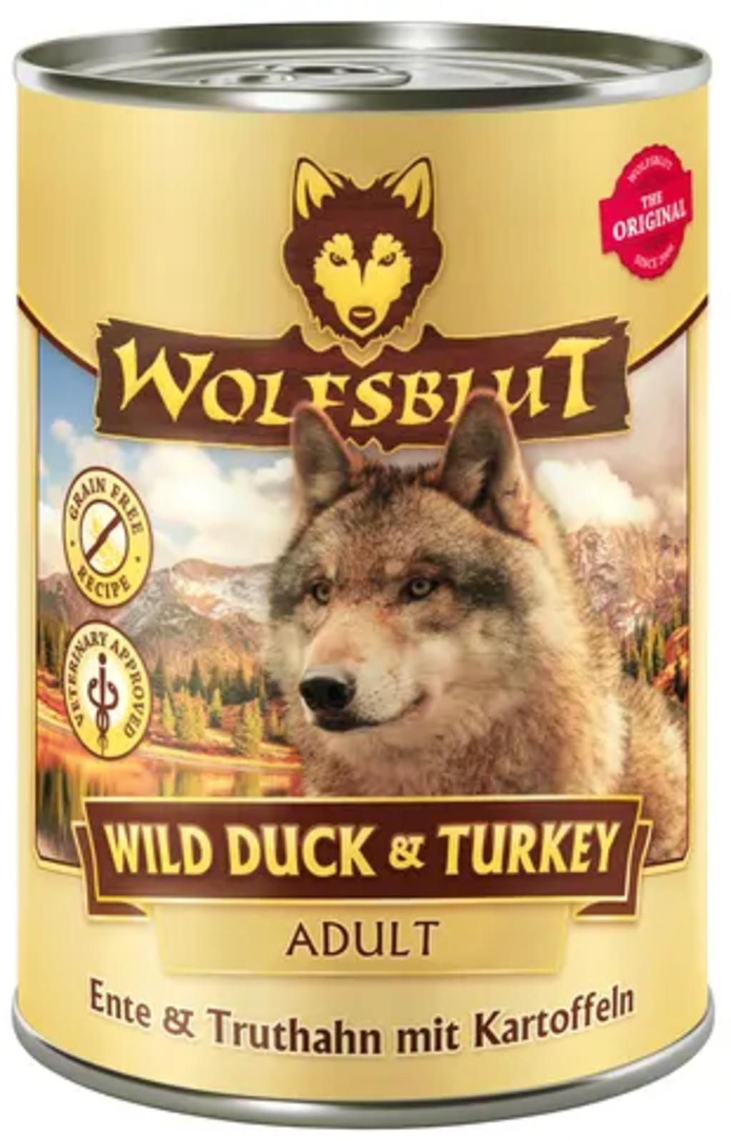 WOLFSBLUT Hundenassfutter Wild Duck & Turkey Truthahn & Ente - 395 g