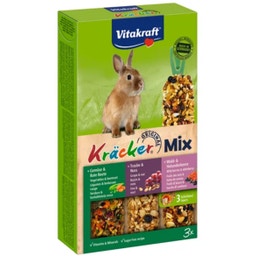 Kaninchenfutter Kräcker® Trio-Mix Gemüse, Nuss, Waldbeere - 3 Stk