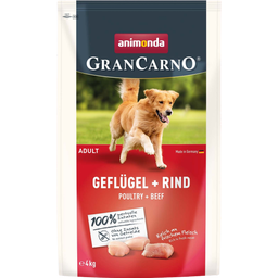 GranCarno Trockenfutter Adult Geflügel und Rind - 4 kg