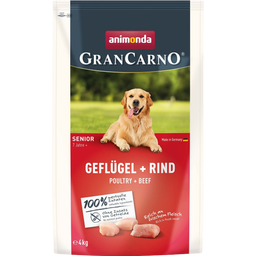 GranCarno Senior - Alimenti Secco al Pollame e Manzo - 4 kg
