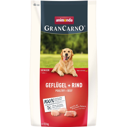 GranCarno Droogvoer Senior - Gevogelte en Rundvlees - 12 kg