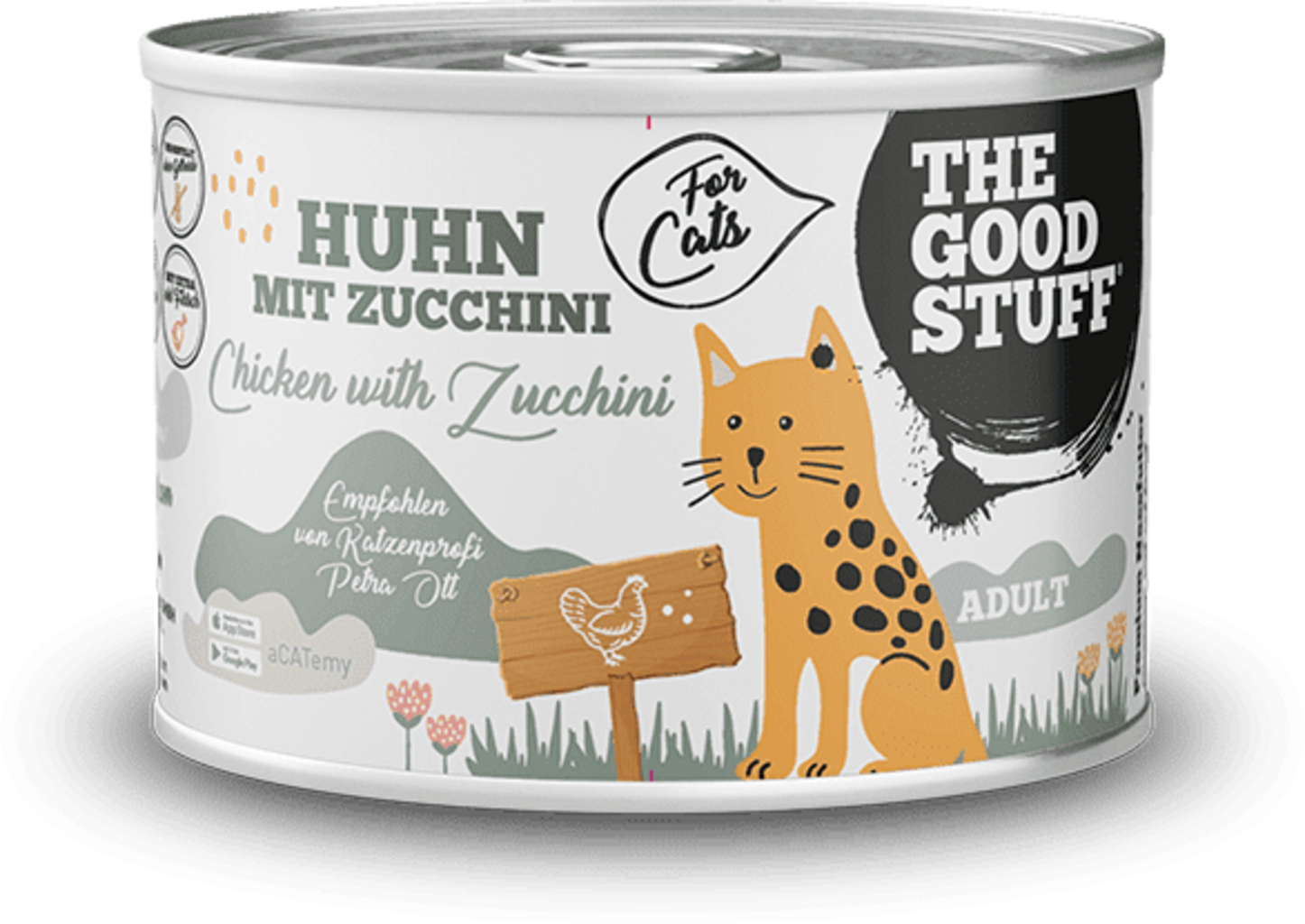 HUHN & ZUCCHINI Adult Katzen Nassfutter, 200 g