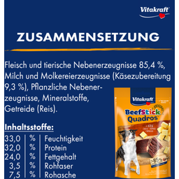 Vitakraft Hundesnack Beef Stick® Quadros® - Käse