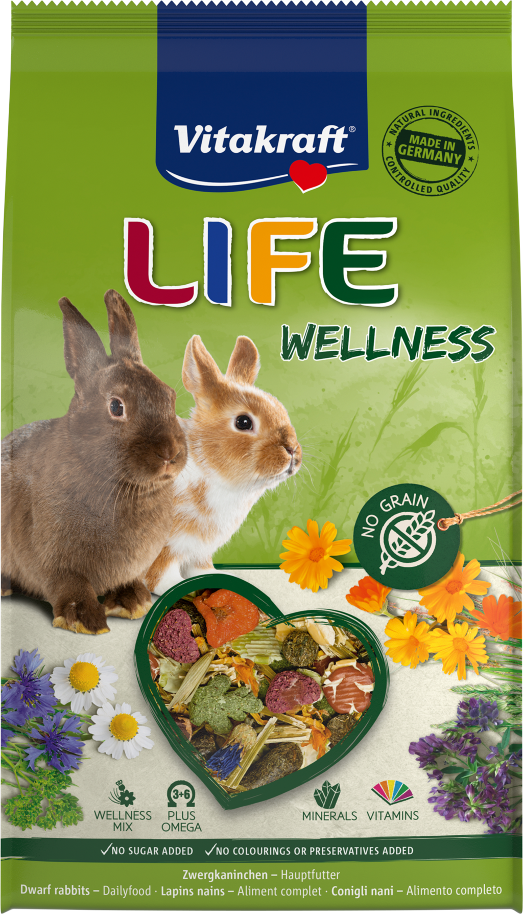 Vitakraft LIFE Wellness Zwergkaninchenfutter - 600 g