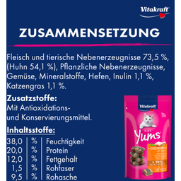 Vitakraft Katzensnack Cat Yums® + - Huhn & Katzengras