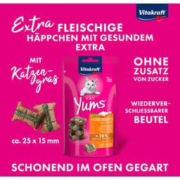 Vitakraft Katzensnack Cat Yums® + - Huhn & Katzengras