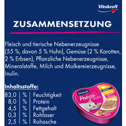 Vitakraft Katzennassfutter Poésie® + - Huhn & Gartengemüse in Sauce