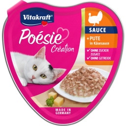 Vitakraft Poésie® Crèation - Cibo Umido per Gatti - Tacchino in salsa di formaggio