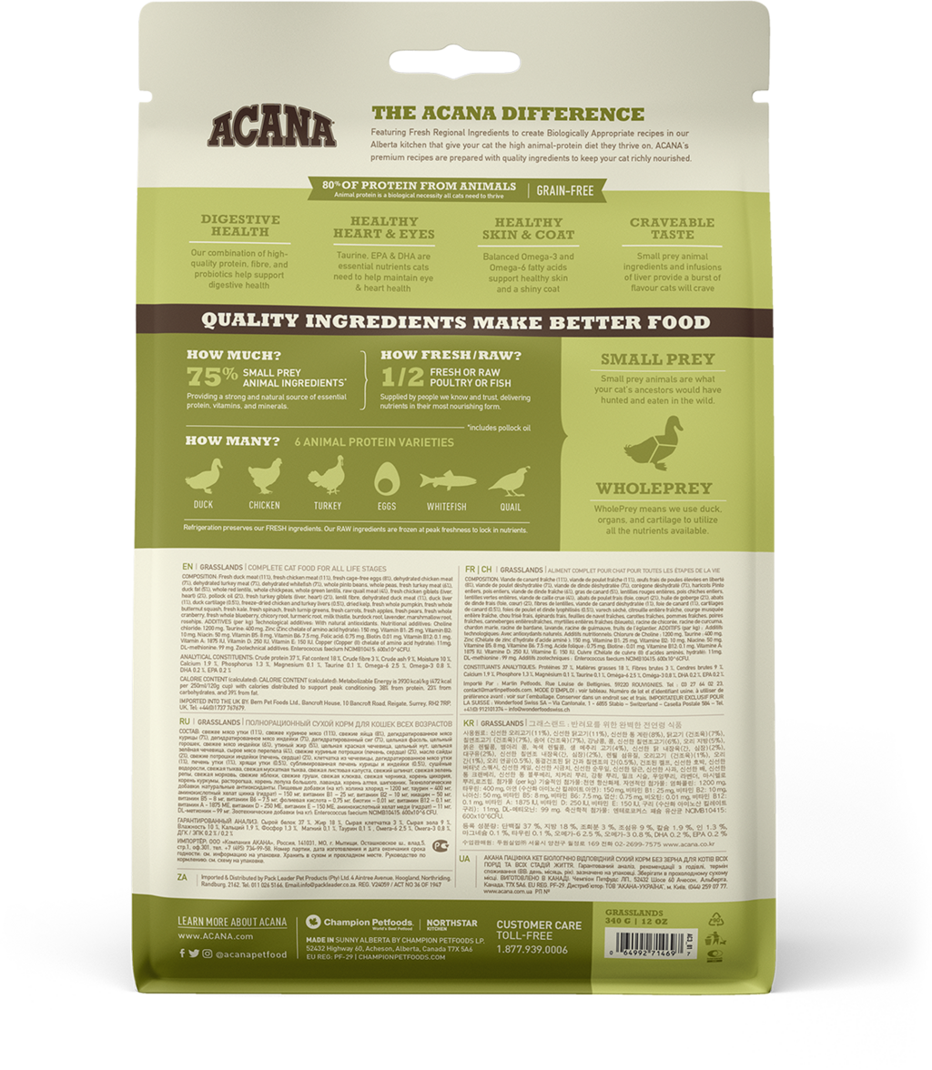 ACANA™ Cat Grasslands - All Life Stages - 340 g